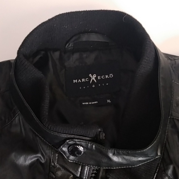 Marc Ecko Cut & Sew Men's Bomber Jacket size XL Black - Picture 3 of 10